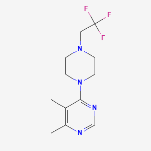 molecular formula C12H17F3N4 B12226907 4,5-Dimethyl-6-[4-(2,2,2-trifluoroethyl)piperazin-1-yl]pyrimidine 