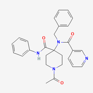 N-[1-acetyl-4-(phenylcarbamoyl)piperidin-4-yl]-N-benzylpyridine-3-carboxamide