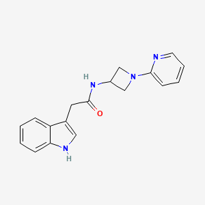 2-(1H-indol-3-yl)-N-[1-(pyridin-2-yl)azetidin-3-yl]acetamide