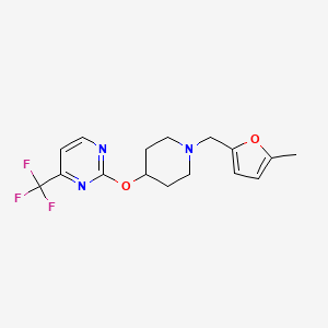 2-({1-[(5-Methylfuran-2-yl)methyl]piperidin-4-yl}oxy)-4-(trifluoromethyl)pyrimidine