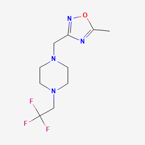 1-[(5-Methyl-1,2,4-oxadiazol-3-yl)methyl]-4-(2,2,2-trifluoroethyl)piperazine