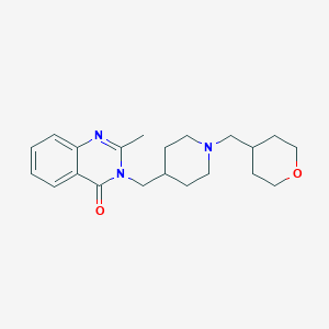 2-Methyl-3-({1-[(oxan-4-yl)methyl]piperidin-4-yl}methyl)-3,4-dihydroquinazolin-4-one