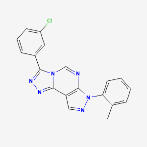 molecular formula C19H13ClN6 B12227019 3-(3-chlorophenyl)-7-(2-methylphenyl)-7H-pyrazolo[4,3-e][1,2,4]triazolo[4,3-c]pyrimidine 