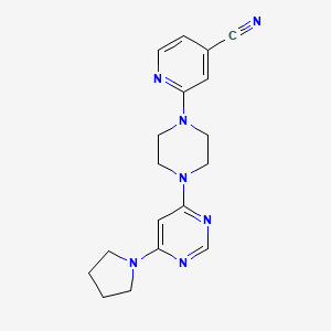 2-{4-[6-(Pyrrolidin-1-yl)pyrimidin-4-yl]piperazin-1-yl}pyridine-4-carbonitrile