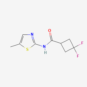 molecular formula C9H10F2N2OS B12227088 3,3-difluoro-N-(5-methyl-1,3-thiazol-2-yl)cyclobutane-1-carboxamide 