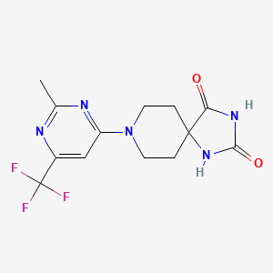 8-[2-Methyl-6-(trifluoromethyl)pyrimidin-4-yl]-1,3,8-triazaspiro[4.5]decane-2,4-dione