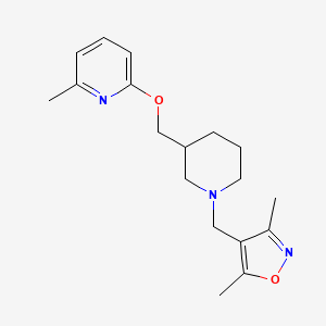 2-({1-[(3,5-Dimethyl-1,2-oxazol-4-yl)methyl]piperidin-3-yl}methoxy)-6-methylpyridine