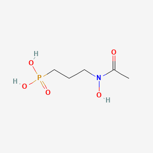 molecular formula C5H12NO5P B1222712 (3-(乙酰羟氨基)丙基)膦酸 CAS No. 66508-32-5