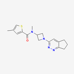 molecular formula C17H20N4OS B12227123 N-(1-{5H,6H,7H-cyclopenta[c]pyridazin-3-yl}azetidin-3-yl)-N,4-dimethylthiophene-2-carboxamide 