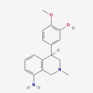molecular formula C17H20N2O2 B1222716 5-(8-Amino-1,2,3,4-tetrahydro-2-methyl-4-isoquinolinyl)-2-methoxyphenol CAS No. 60520-18-5