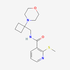 2-(methylsulfanyl)-N-{[1-(morpholin-4-yl)cyclobutyl]methyl}pyridine-3-carboxamide