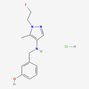 3-[[[1-(2-Fluoroethyl)-5-methylpyrazol-4-yl]amino]methyl]phenol;hydrochloride