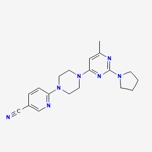 6-{4-[6-Methyl-2-(pyrrolidin-1-yl)pyrimidin-4-yl]piperazin-1-yl}pyridine-3-carbonitrile