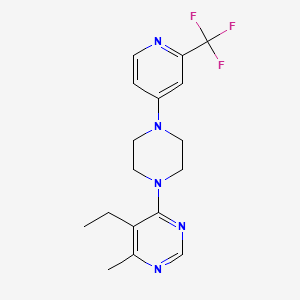 molecular formula C17H20F3N5 B12227186 5-Ethyl-4-methyl-6-{4-[2-(trifluoromethyl)pyridin-4-yl]piperazin-1-yl}pyrimidine 