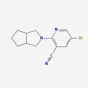 molecular formula C13H14BrN3 B12227194 5-Bromo-2-{octahydrocyclopenta[c]pyrrol-2-yl}pyridine-3-carbonitrile 