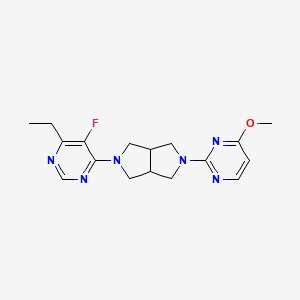 molecular formula C17H21FN6O B12227203 4-Ethyl-5-fluoro-6-[5-(4-methoxypyrimidin-2-yl)-octahydropyrrolo[3,4-c]pyrrol-2-yl]pyrimidine 