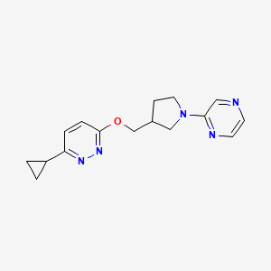 3-Cyclopropyl-6-{[1-(pyrazin-2-yl)pyrrolidin-3-yl]methoxy}pyridazine