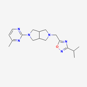 4-Methyl-2-(5-{[3-(propan-2-yl)-1,2,4-oxadiazol-5-yl]methyl}-octahydropyrrolo[3,4-c]pyrrol-2-yl)pyrimidine