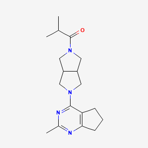 2-methyl-1-(5-{2-methyl-5H,6H,7H-cyclopenta[d]pyrimidin-4-yl}-octahydropyrrolo[3,4-c]pyrrol-2-yl)propan-1-one