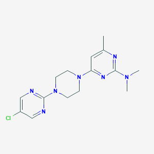 molecular formula C15H20ClN7 B12227233 4-[4-(5-chloropyrimidin-2-yl)piperazin-1-yl]-N,N,6-trimethylpyrimidin-2-amine 