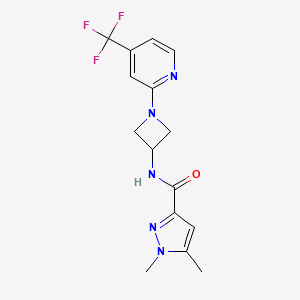 1,5-dimethyl-N-{1-[4-(trifluoromethyl)pyridin-2-yl]azetidin-3-yl}-1H-pyrazole-3-carboxamide