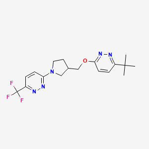 3-(3-{[(6-Tert-butylpyridazin-3-yl)oxy]methyl}pyrrolidin-1-yl)-6-(trifluoromethyl)pyridazine