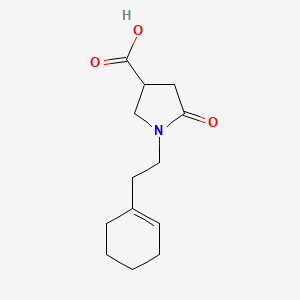 molecular formula C13H19NO3 B12227284 1-[2-(Cyclohex-1-EN-1-YL)ethyl]-5-oxopyrrolidine-3-carboxylic acid 