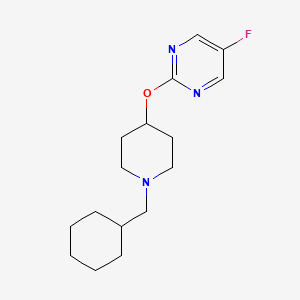 molecular formula C16H24FN3O B12227285 2-{[1-(Cyclohexylmethyl)piperidin-4-yl]oxy}-5-fluoropyrimidine 