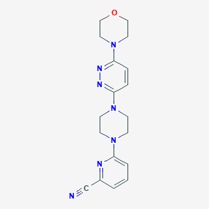 6-{4-[6-(Morpholin-4-yl)pyridazin-3-yl]piperazin-1-yl}pyridine-2-carbonitrile