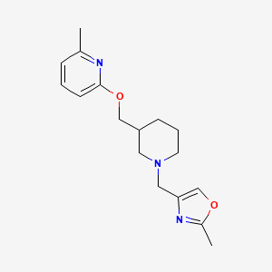 2-Methyl-6-({1-[(2-methyl-1,3-oxazol-4-yl)methyl]piperidin-3-yl}methoxy)pyridine