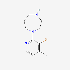 molecular formula C11H16BrN3 B12227341 1-(3-Bromo-4-methylpyridin-2-yl)-1,4-diazepane 