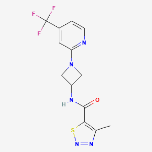 4-methyl-N-{1-[4-(trifluoromethyl)pyridin-2-yl]azetidin-3-yl}-1,2,3-thiadiazole-5-carboxamide