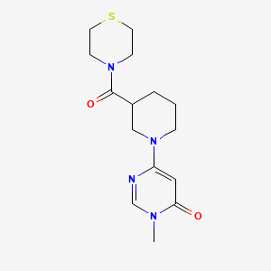 3-Methyl-6-[3-(thiomorpholine-4-carbonyl)piperidin-1-yl]-3,4-dihydropyrimidin-4-one