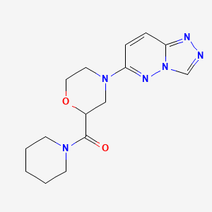 molecular formula C15H20N6O2 B12227365 2-(Piperidine-1-carbonyl)-4-{[1,2,4]triazolo[4,3-b]pyridazin-6-yl}morpholine 