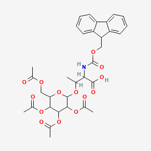 molecular formula C33H37NO14 B12227370 L-Threonine,N-[(9H-fluoren-9-ylmethoxy)carbonyl]-O-(2,3,4,6-tetra-O-acetyl-b-D-galactopyranosyl)- 