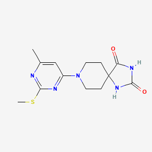 8-[6-Methyl-2-(methylsulfanyl)pyrimidin-4-yl]-1,3,8-triazaspiro[4.5]decane-2,4-dione