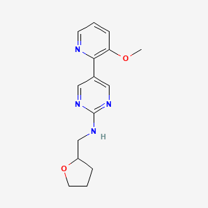 5-(3-methoxypyridin-2-yl)-N-[(oxolan-2-yl)methyl]pyrimidin-2-amine