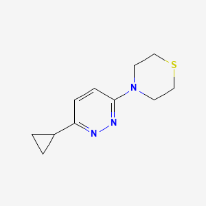 molecular formula C11H15N3S B12227396 4-(6-Cyclopropylpyridazin-3-yl)thiomorpholine 