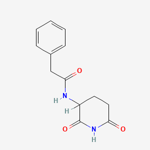 molecular formula C13H14N2O3 B1222741 3-Phenylacetylamino-2,6-piperidinedione CAS No. 77658-84-5