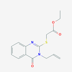 Ethyl 2-(4-oxo-3-prop-2-enyl-3-hydroquinazolin-2-ylthio)acetate