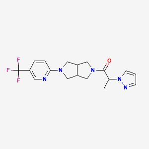 2-(1H-pyrazol-1-yl)-1-{5-[5-(trifluoromethyl)pyridin-2-yl]-octahydropyrrolo[3,4-c]pyrrol-2-yl}propan-1-one