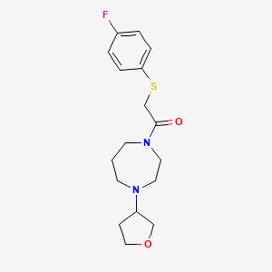 2-[(4-Fluorophenyl)sulfanyl]-1-[4-(oxolan-3-yl)-1,4-diazepan-1-yl]ethan-1-one