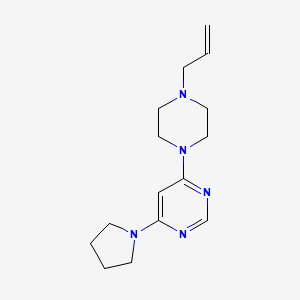 molecular formula C15H23N5 B12227460 4-[4-(Prop-2-en-1-yl)piperazin-1-yl]-6-(pyrrolidin-1-yl)pyrimidine 