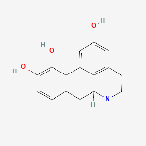 molecular formula C17H17NO3 B1222751 4H-Dibenzo(de,g)quinoline-2,10,11-triol, 5,6,6a,7-tetrahydro-6-methyl- CAS No. 64781-18-6