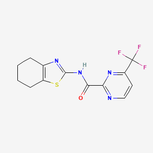 N-(4,5,6,7-tetrahydro-1,3-benzothiazol-2-yl)-4-(trifluoromethyl)pyrimidine-2-carboxamide