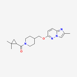 1-(2,2-Dimethylcyclopropanecarbonyl)-4-[({2-methylimidazo[1,2-b]pyridazin-6-yl}oxy)methyl]piperidine