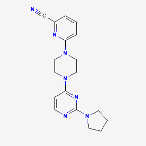 6-{4-[2-(Pyrrolidin-1-yl)pyrimidin-4-yl]piperazin-1-yl}pyridine-2-carbonitrile