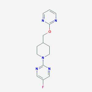 5-Fluoro-2-{4-[(pyrimidin-2-yloxy)methyl]piperidin-1-yl}pyrimidine