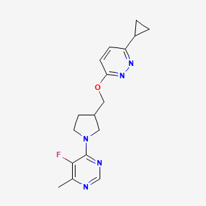 4-(3-{[(6-Cyclopropylpyridazin-3-yl)oxy]methyl}pyrrolidin-1-yl)-5-fluoro-6-methylpyrimidine