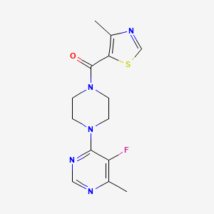 5-Fluoro-4-methyl-6-[4-(4-methyl-1,3-thiazole-5-carbonyl)piperazin-1-yl]pyrimidine